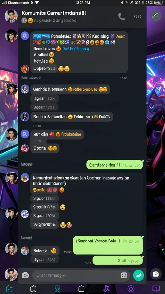 Screenshot memperlihatkan momen seru dalam pertandingan.
