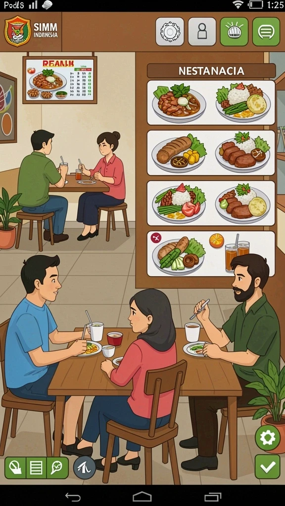Tampilan antarmuka yang sederhana dan menarik.