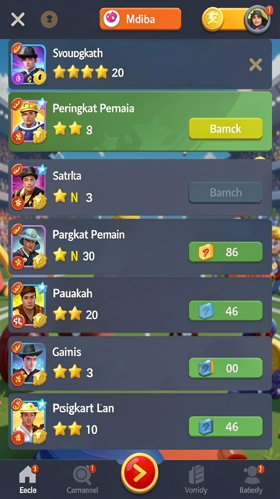 Berbagai karakter unik yang bisa dipilih.