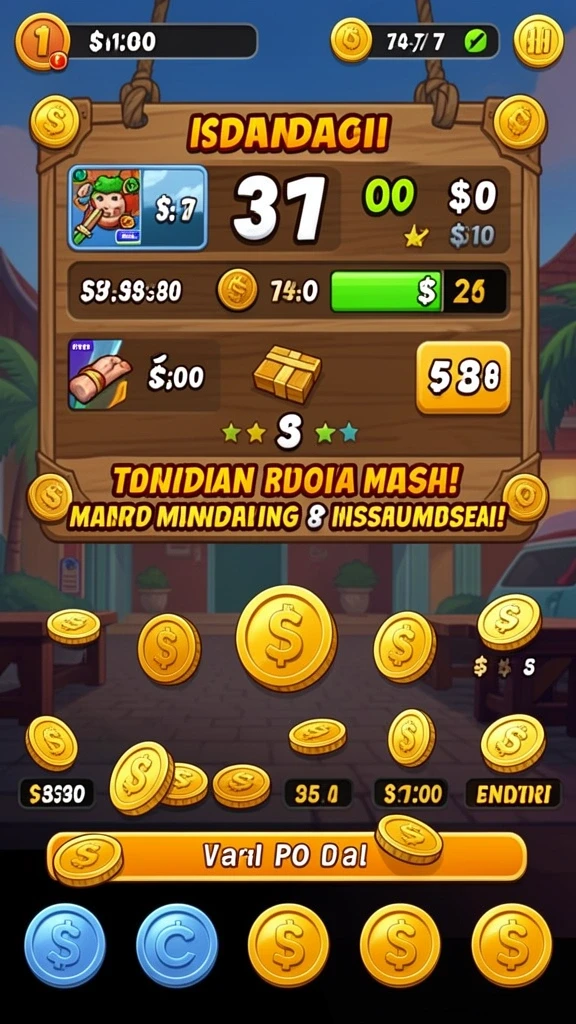 Level yang penuh tantangan dan rintangan menarik.