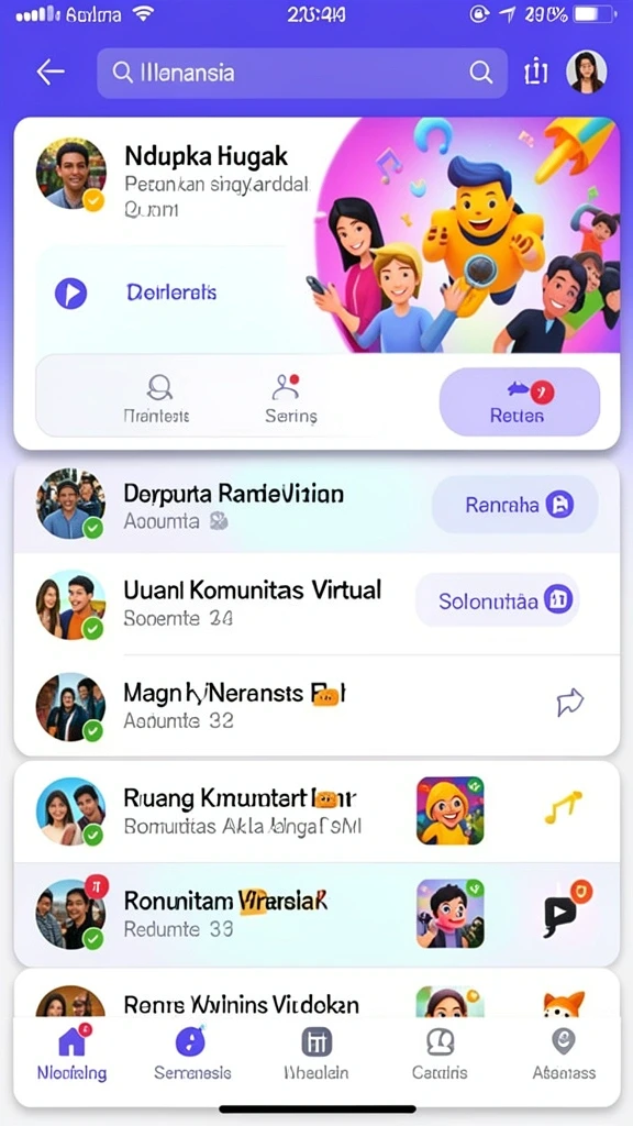 Tampilan awal yang menawan dan mudah dinavigasi.