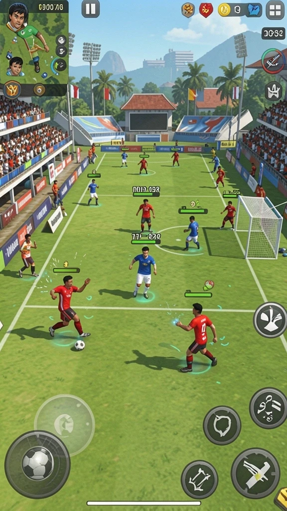 Screenshot menggambarkan fitur multiplayer saat pemain bersaing.