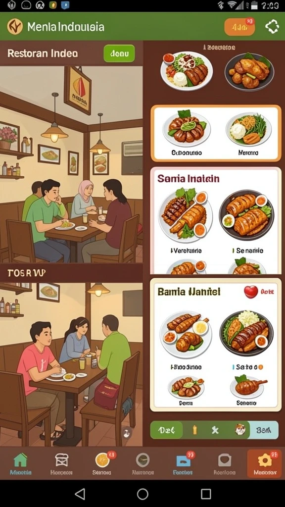 Antarmuka pengguna yang intuitif dan menarik.