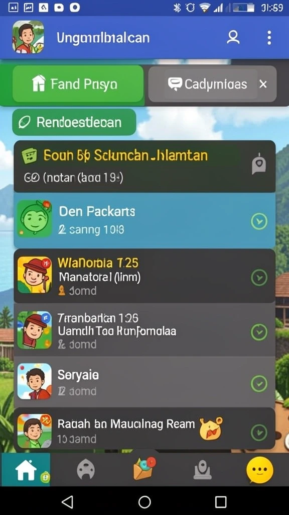 Tampilan awal game LANGIT99 yang menarik