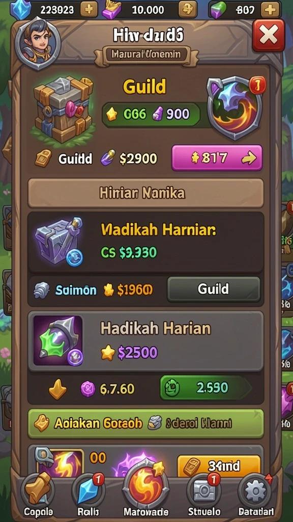 Tampilan level yang menarik dan penuh warna.