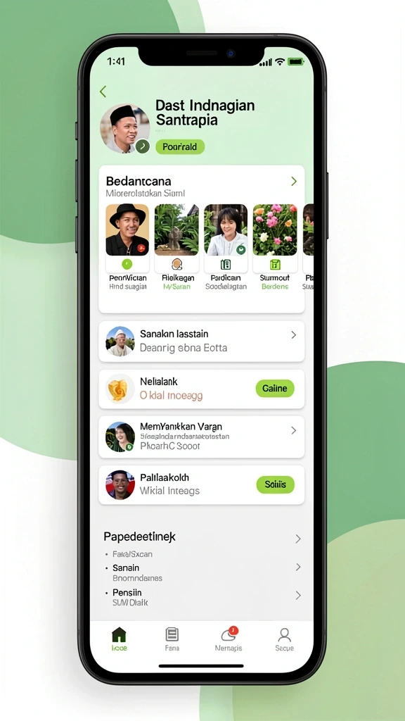 Fitur interaksi sosial yang menghubungkan pemain.