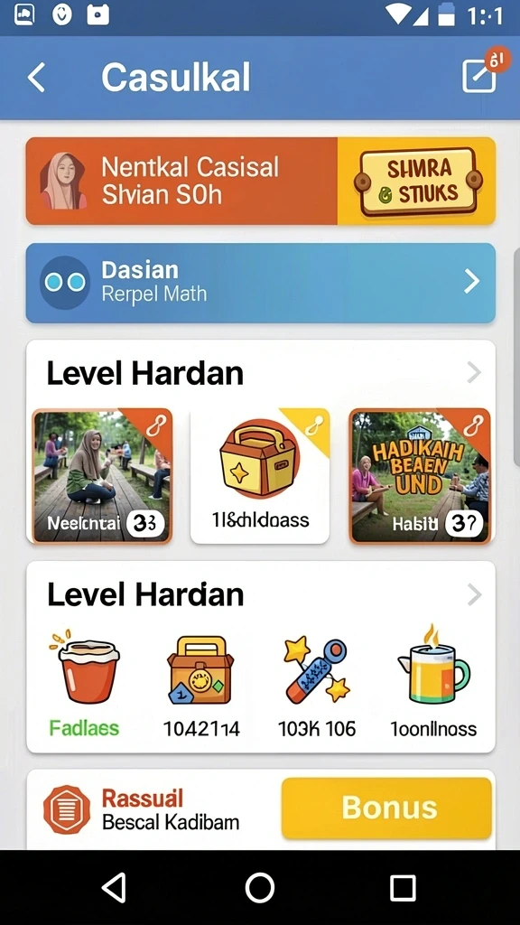 Tangkapan layar ketiga menggambarkan level tantangan baru yang menarik.