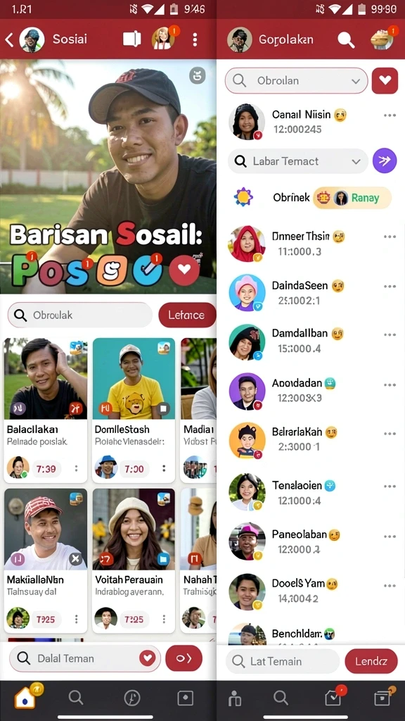 Antarmuka pengguna yang ramah dan menarik.