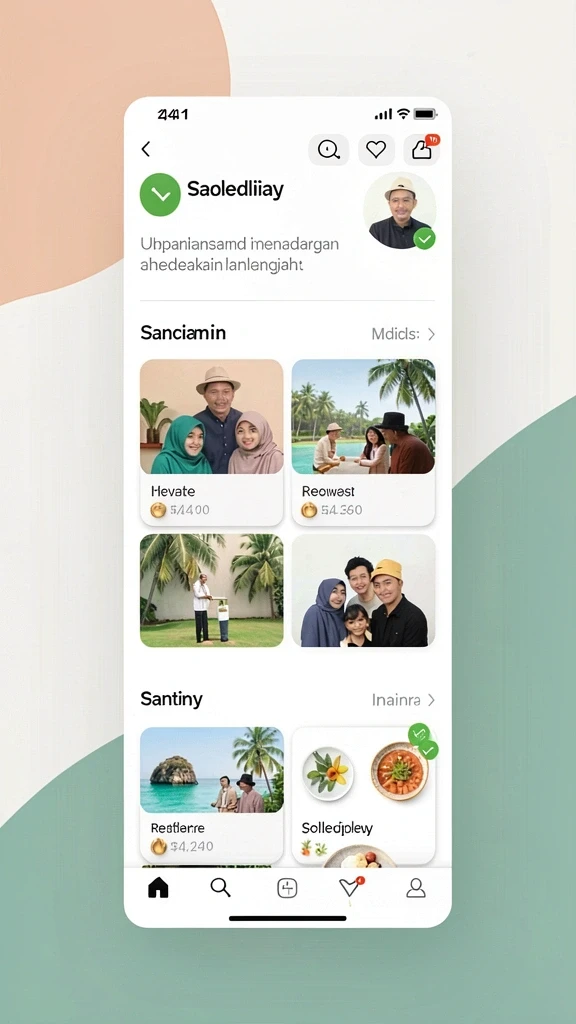 Screenshot aplikasi QTGAME dengan tampilan antarmuka yang menarik.