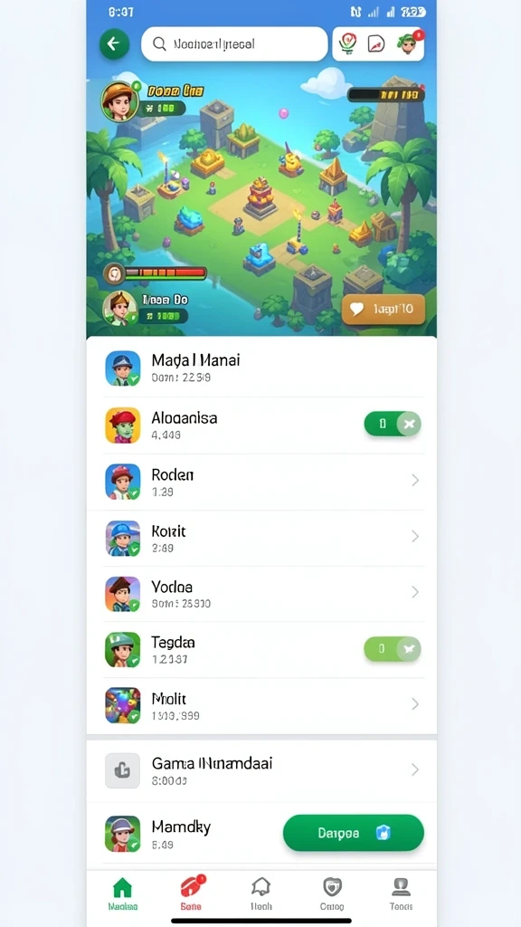 Karakter unik dengan kemampuan berbeda di setiap level.
