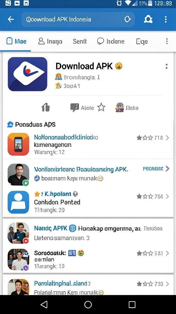 Screenshot memperlihatkan fitur sosial untuk berinteraksi dengan pemain lain.